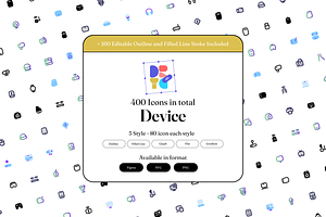 400 Electronic Device Icon Set