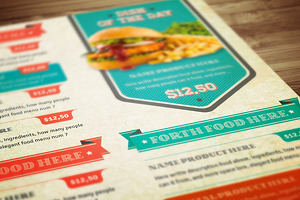 Vintage Food Menu, a Brochure Template by Luuqas Design
