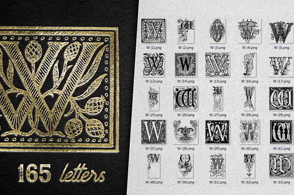 Vintage Letter W Vector And PNG preview 7