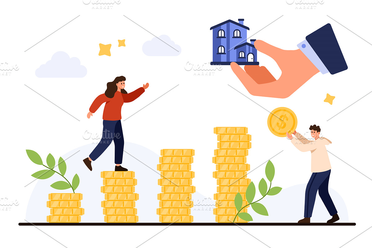 Buying House Investment and, a Finance Illustration by Flashvector