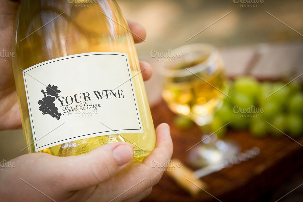 Wine Bottle Label 5, a Product Mockup by Catflap