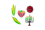 Festive Kwanzaa & Hanukkah Icon Set, an Object Graphic by yasushie (Thumbnail 6 of 16)