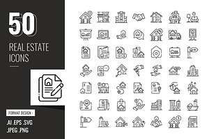 Real Estate Outline Icon Ver. 01