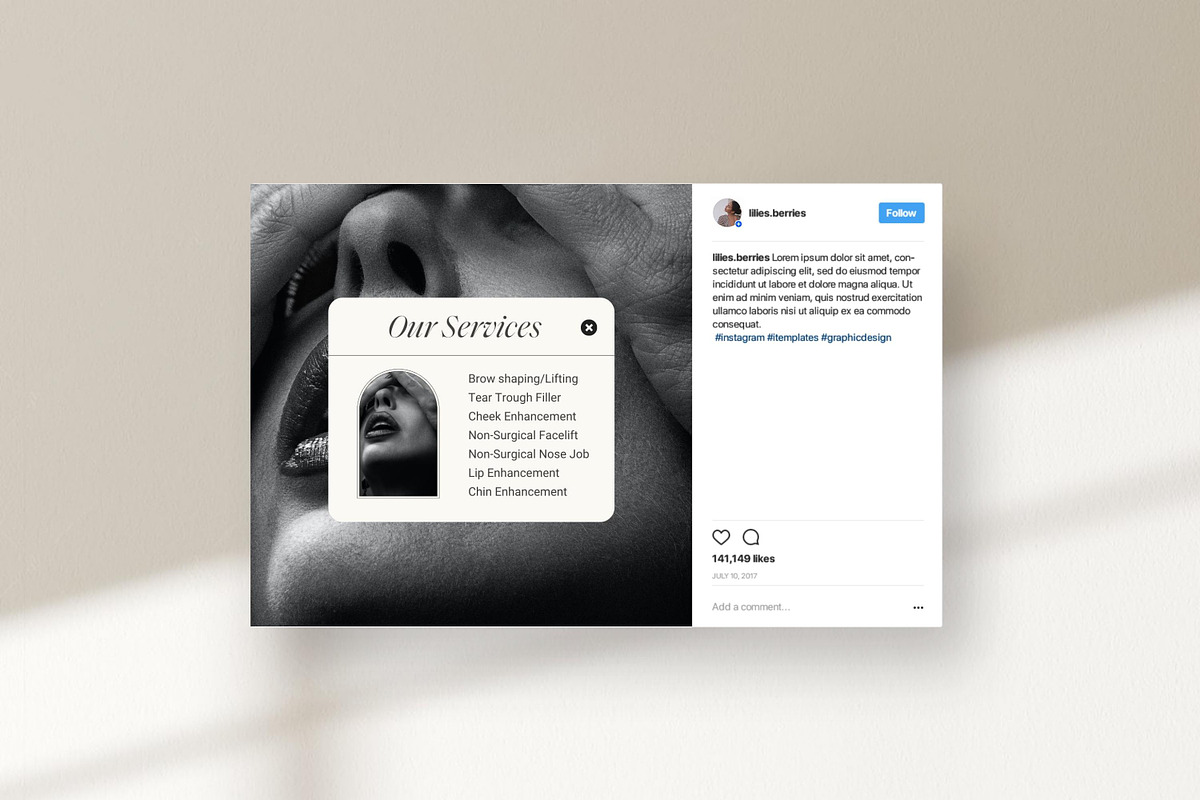 Nurse Injector Instagram templates, a Social Media Template by LiliesandBerries (Photo 19 of 22)