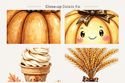 Fall Watercolor Pumpkin Clipart, an Illustration by Artnoy (Thumbnail 4 of 8)