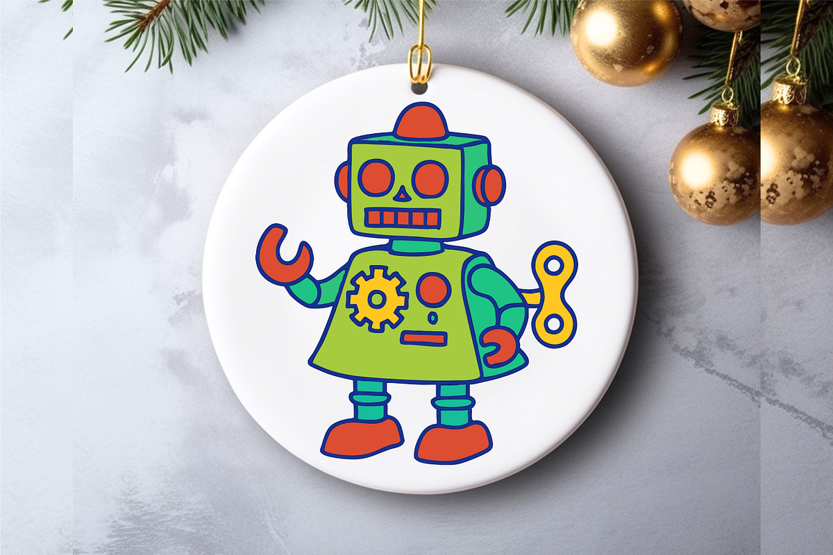 Retro Toy Robots Clipart & Posters, an Object Graphic by Blynn Pippen (Photo 4 of 23)