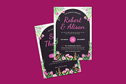 Nightly Floral Wedding Invitation, an Invitation Template by iDoodle Studio (Thumbnail 3 of 4)