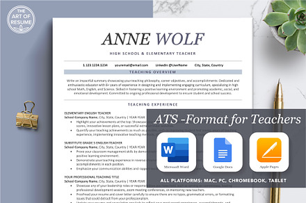 ATS-Friendly Teacher Resume Template