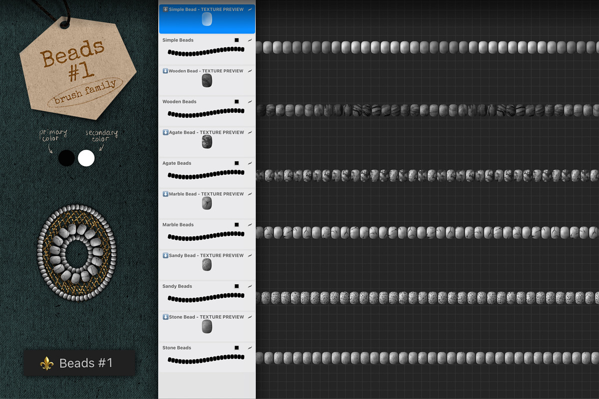 Goldwork Art Box For Procreate, a Brush Add-On by bokettori (Photo 8 of 18)