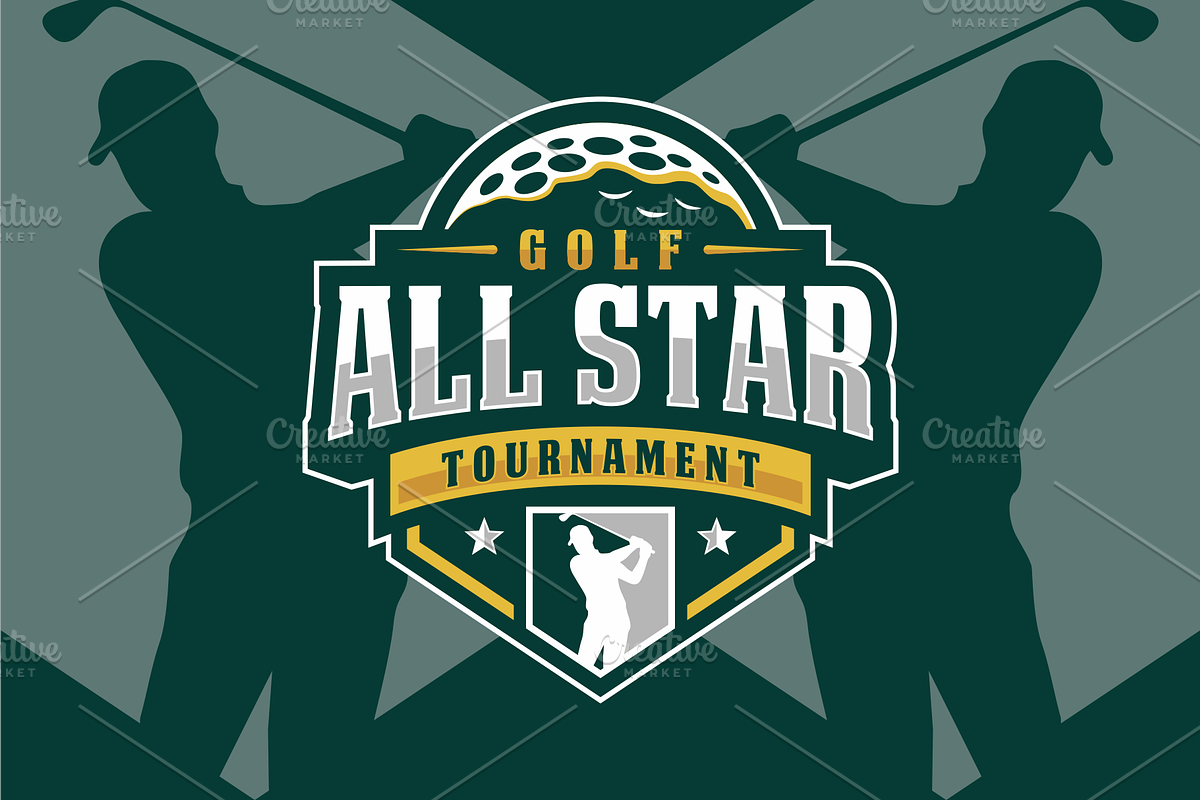 All Star Golf Tournament Logo, a Branding & Logo Template by swarnstudio (Photo 3 of 3)