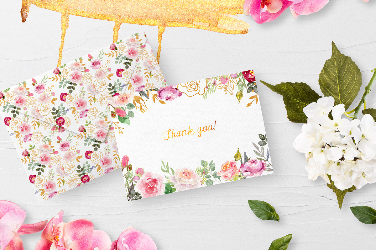 Gold & watercolor collection, a Texture Illustration by Elegantia (Photo 11 of 13)