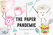 The Paper Pandemic Clipart, an Object Illustration by Autumn Breeze (Thumbnail 1 of 4)