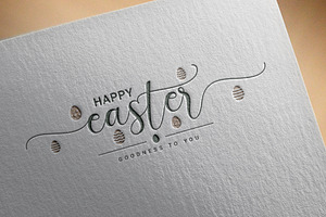 Easter Card With Happy Easter, an Illustration by PushLogo