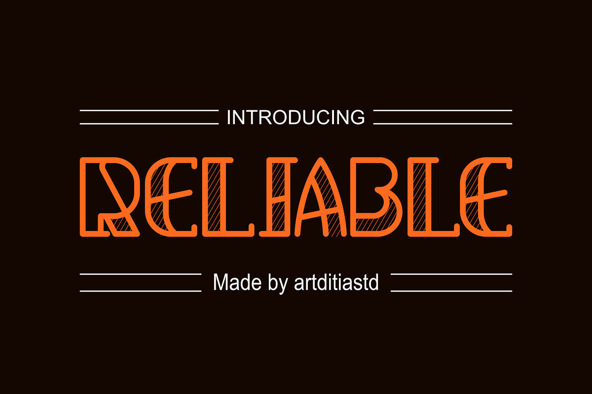 Reliable font, a Symbol Font by artditiastd (Photo 1 of 3)