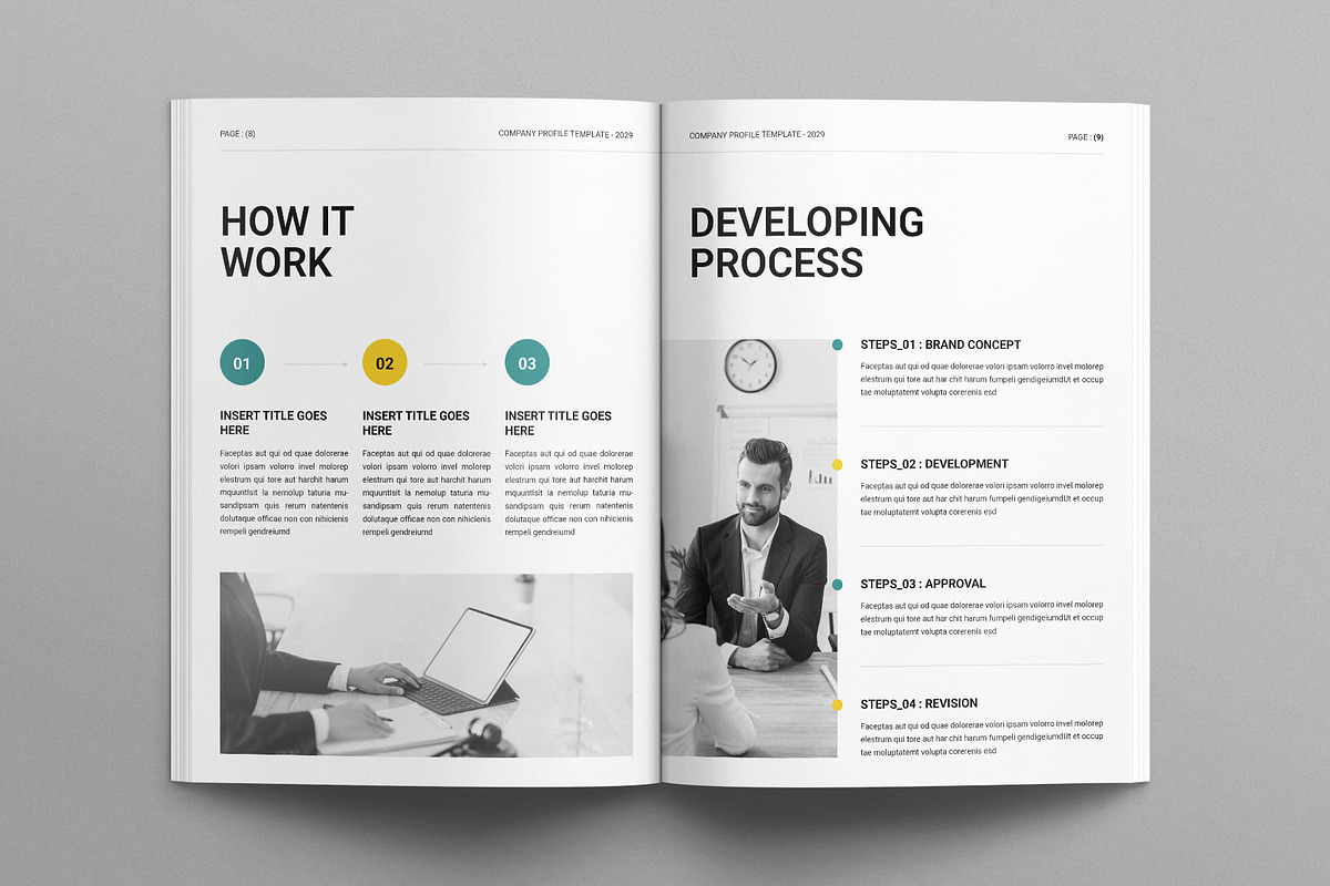 Company Profile Template, a Brochure Template by E-Type (Photo 4 of 7)