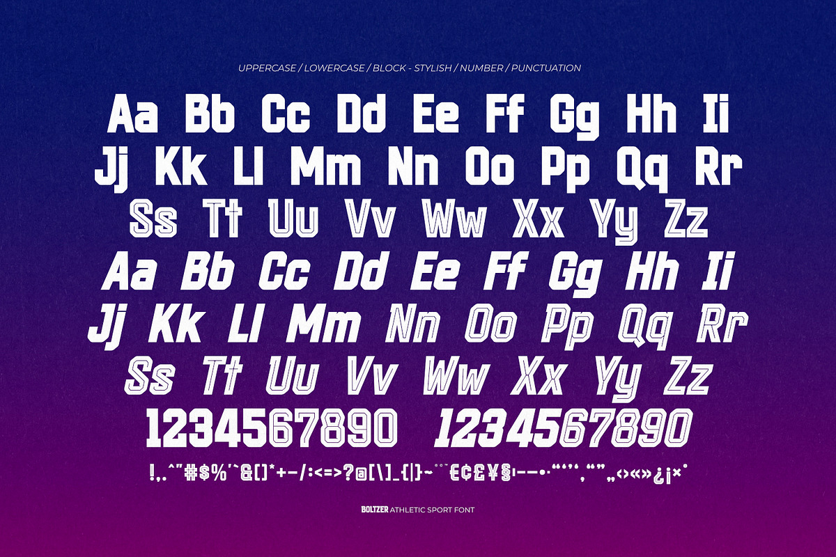 Boltzer - Athletic Sport Font, a Sans Serif Font by ikiiko (Photo 6 of 7)