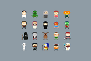 100 Pixel Art Characters, a Person Illustration by chewkotski (Thumbnail 6 of 6)