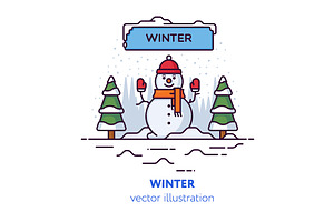Winter vector illustration