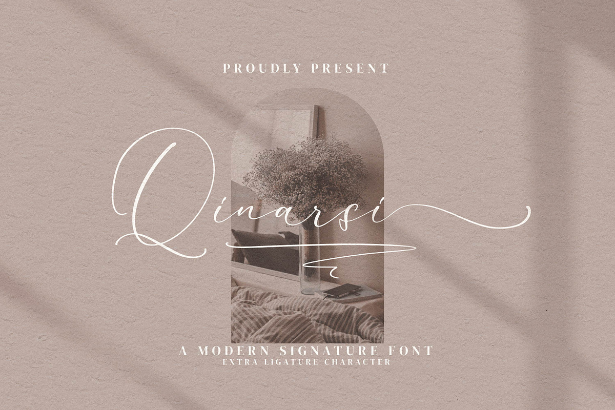 Qinarsi, a Script Font by Integritype Studio (Photo 1 of 15)