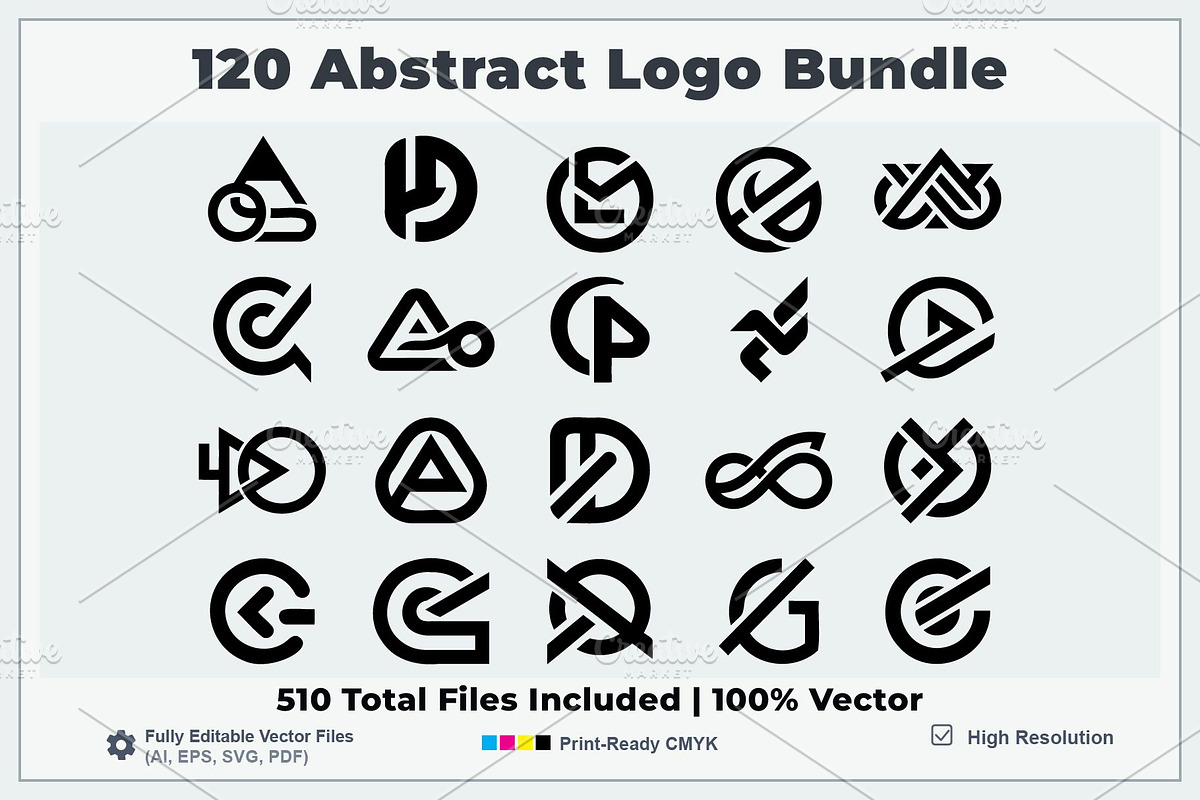 Modern Abstract Logo Bundle 120, a Branding & Logo Template by Vectorium Studio (Photo 1 of 5)