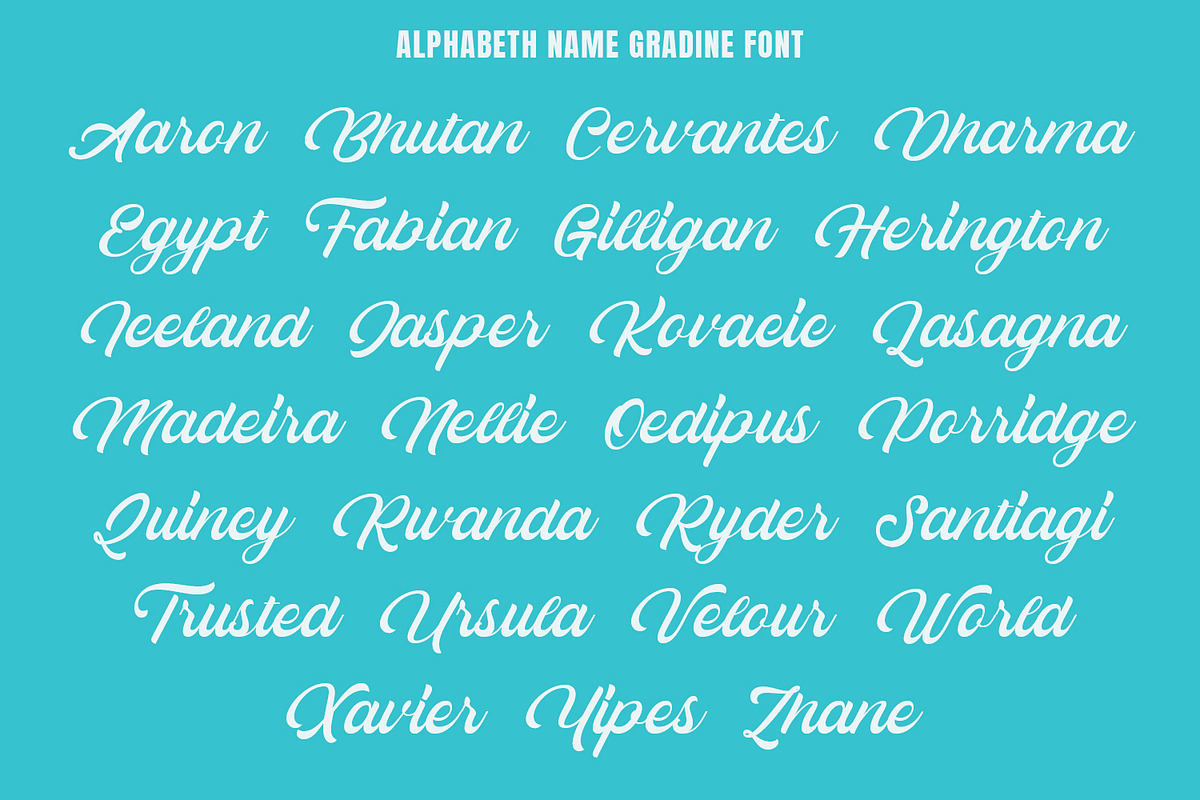 Gradine Script Font preview 7