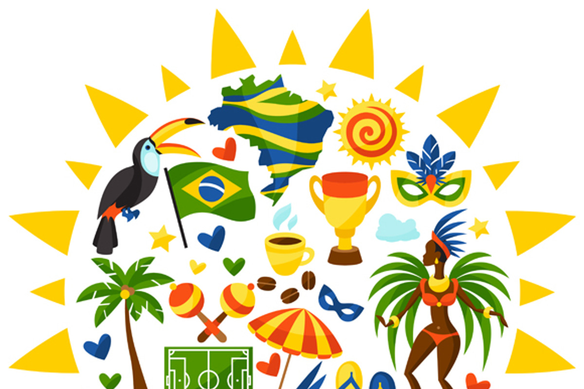 Set of Brazil stylized objects., an Object Graphic by incomible