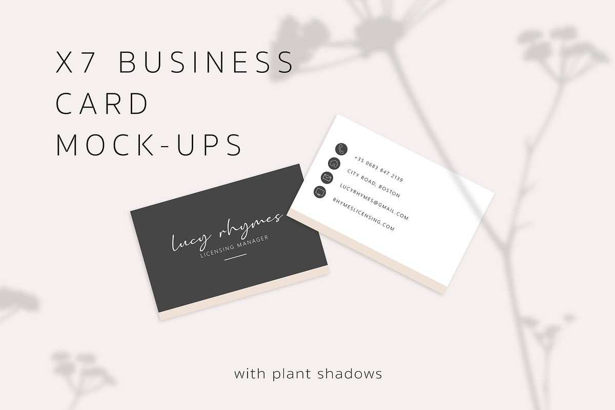 x7 Business Card Mock-ups, a Print Template by Alice_Evans (Photo 1 of 7)