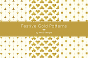 Festive Gold Patterns, a Pattern Graphic by HMJS Designs (Thumbnail 3 of 7)