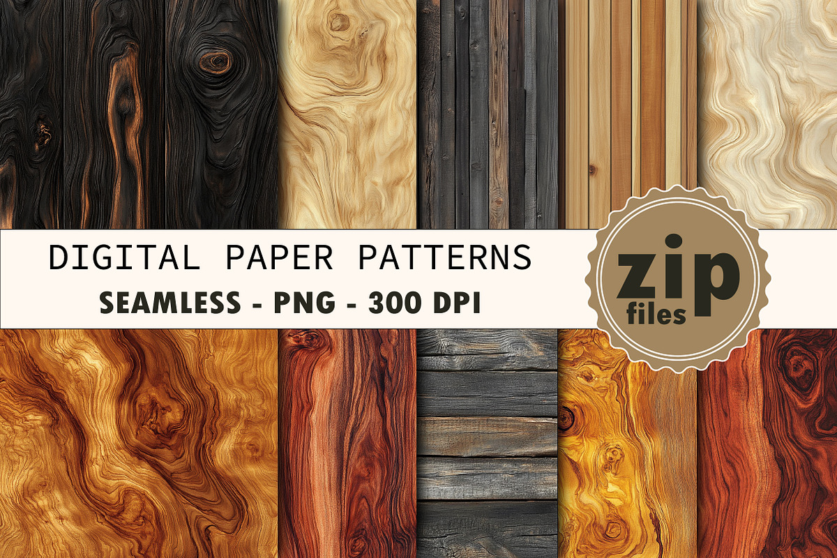 Rustic Wood Grain Textures, a Texture Graphic by CitraGraphics (Photo 1 of 7)
