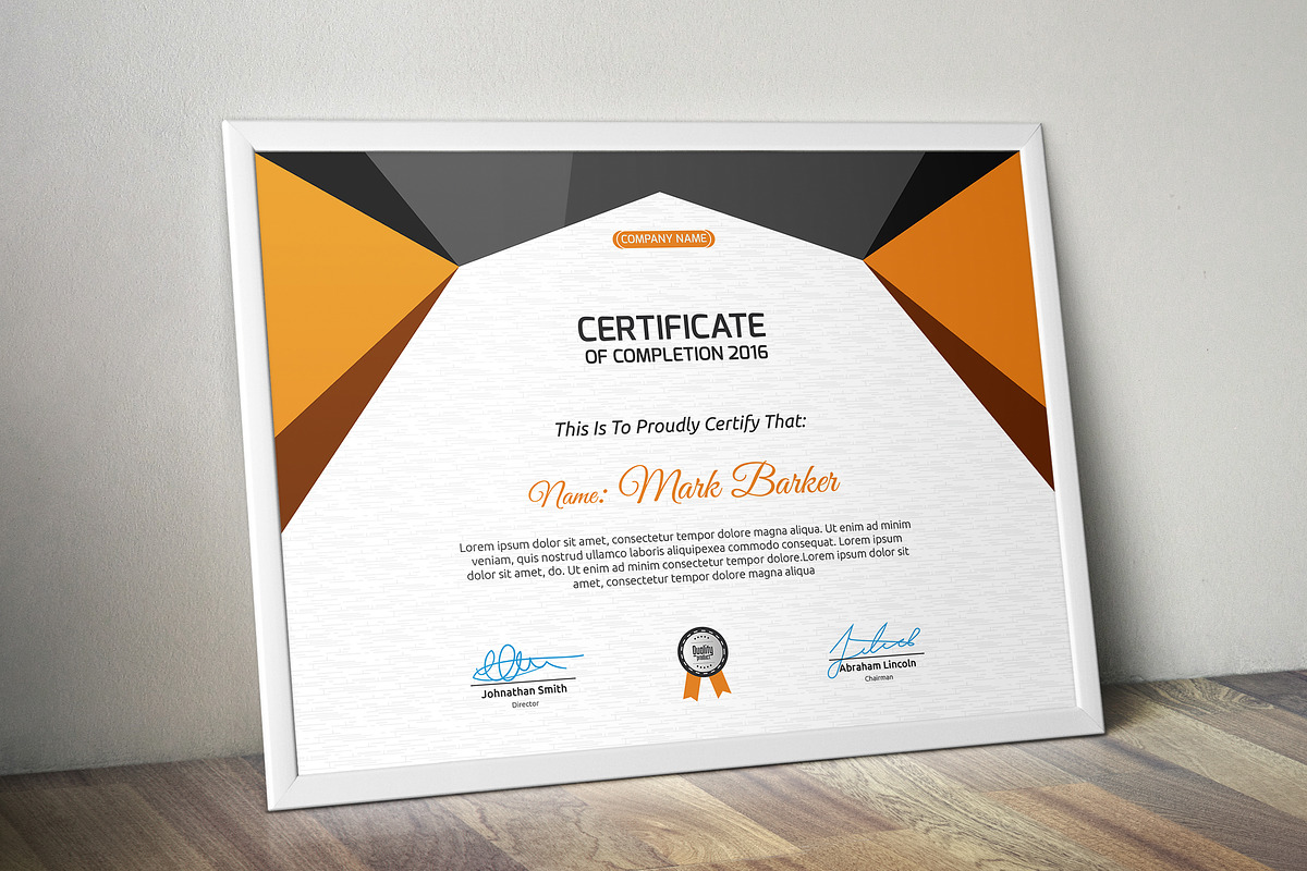Certificate Word | PSD | AI, a Stationery Template by Curve Design (Photo 2 of 4)