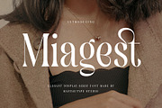 Miagest Elegant Serif Font, a Serif Font by RantautypeStudio (Thumbnail 1 of 20)