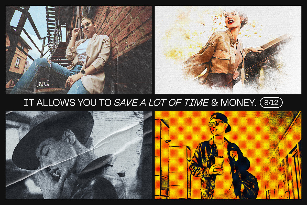 12 Photo Effect Templates, a Layer Style Add-On by iDoodle Studio (Photo 5 of 6)