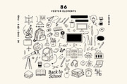 Back to School vector clipart set, an Education Illustration by VerAna (Thumbnail 2 of 14)