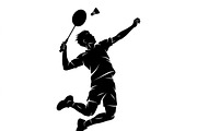 60 Badminton Player Smash Silhouette, a Person Illustration by Amazin_art (Thumbnail 18 of 26)