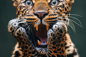 Very surprised leopard, an Animal Photo by Handmadefont