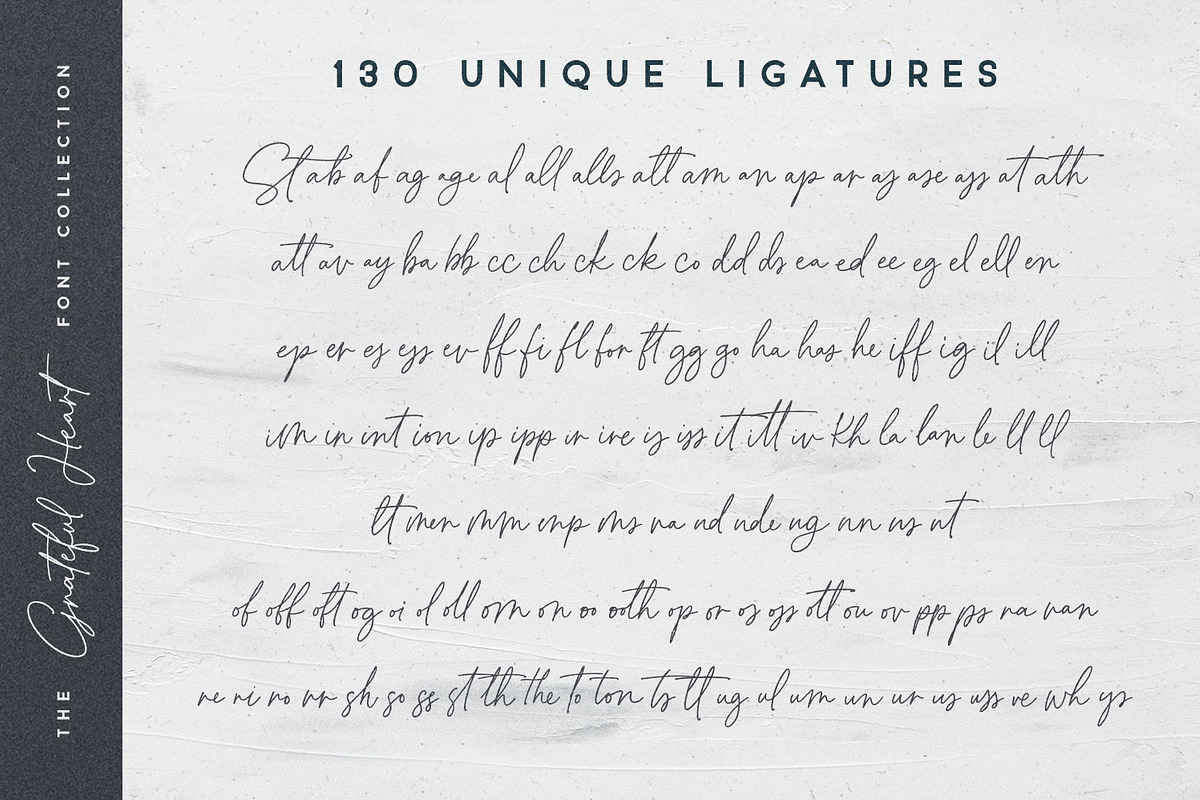 Grateful Heart Font Collection, a Script Font by Callie Rian & Co. (Photo 26 of 32)