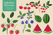 Fresh Fruit Market Clipart & Pattern, an Illustration by The Audacious Brush (Thumbnail 3 of 13)