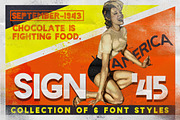 Sign '45 Typeface -50%, a Font by LeoSupply.co (Thumbnail 1 of 7)