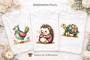 Patchwork Watercolor Animal & Gnomes, an Illustration by Artnoy (Thumbnail 5 of 8)