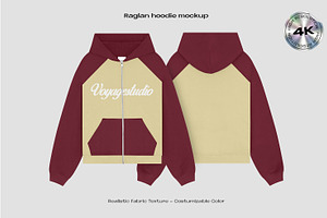 Raglan hoodie mockup, a Hoody Mockup by Voyage Studio