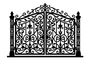 Ornamental Iron Gate Silhouette, an Object Graphic by hafijul (Thumbnail 3 of 4)