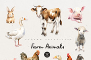 Farmhouse Harvest Watercolor Set, a Seasonal Illustration by Sunshine Art (Thumbnail 5 of 10)