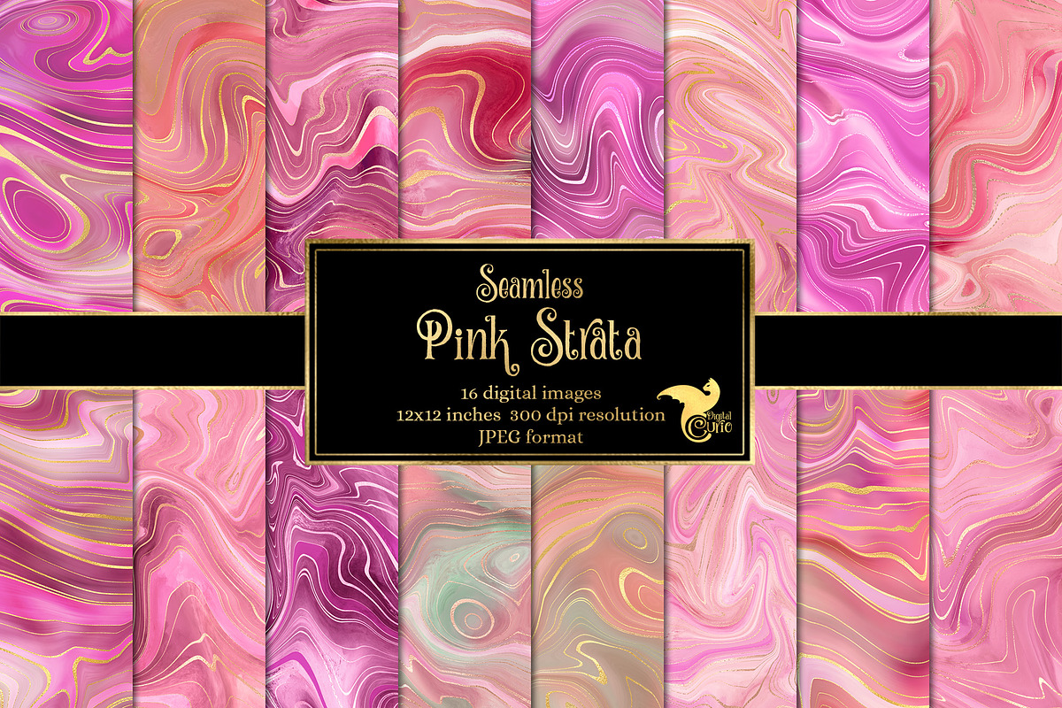 Pink Strata Digital Paper, a Texture Graphic by Digital Curio (Photo 1 of 4)