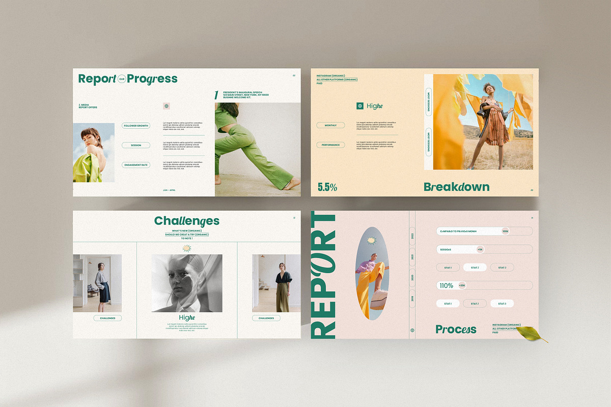 Social Media Report Kit, a Presentation Template by S A N D Y (Photo 5 of 10)