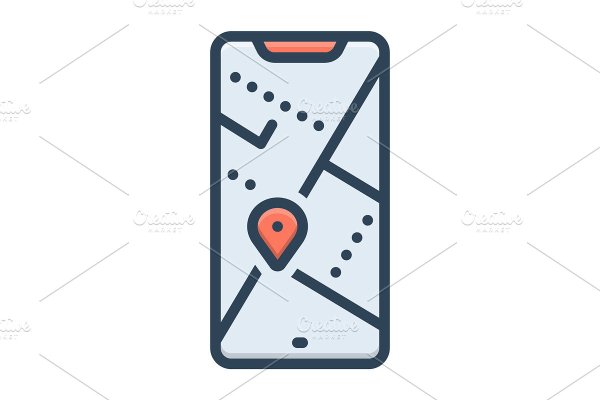 Gps phone color icon, a Duotone Icon by Creative priyanka