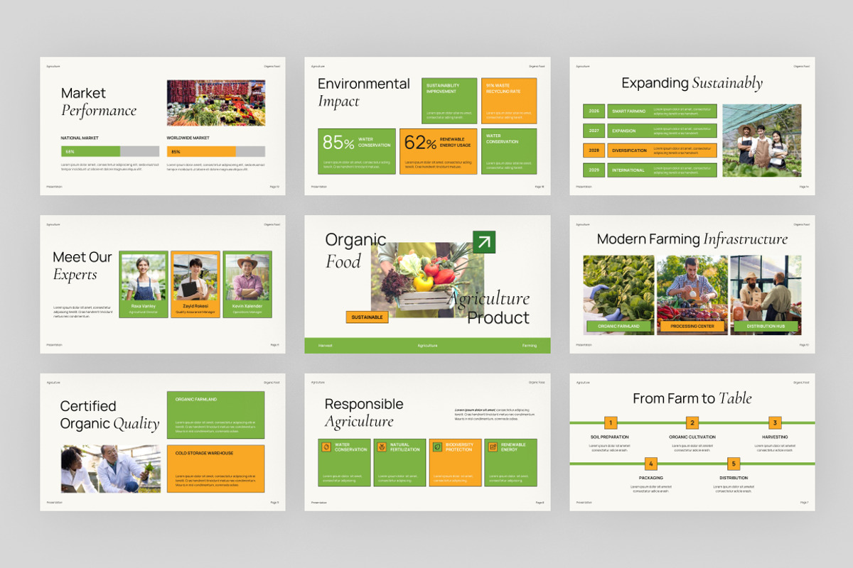 Organic Food Agriculture Product, a Presentation Template by Loin Studio (Photo 3 of 4)
