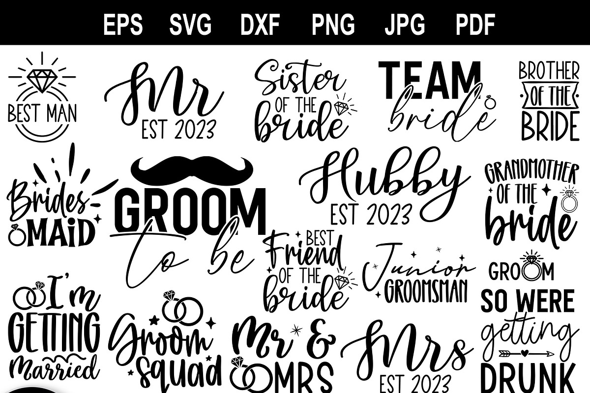 wedding quotes svg bundle, a Pattern Graphic by Etcify (Photo 1 of 5)