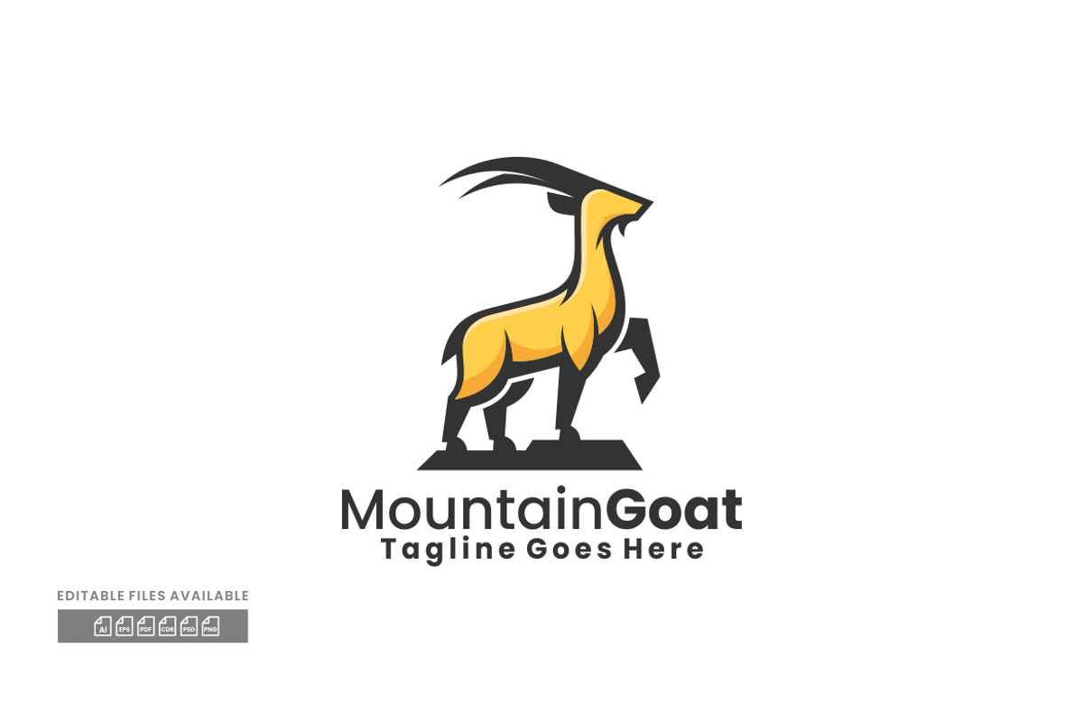 Goat Simple Mascot Logo, a Branding & Logo Template by ivan_artnivora