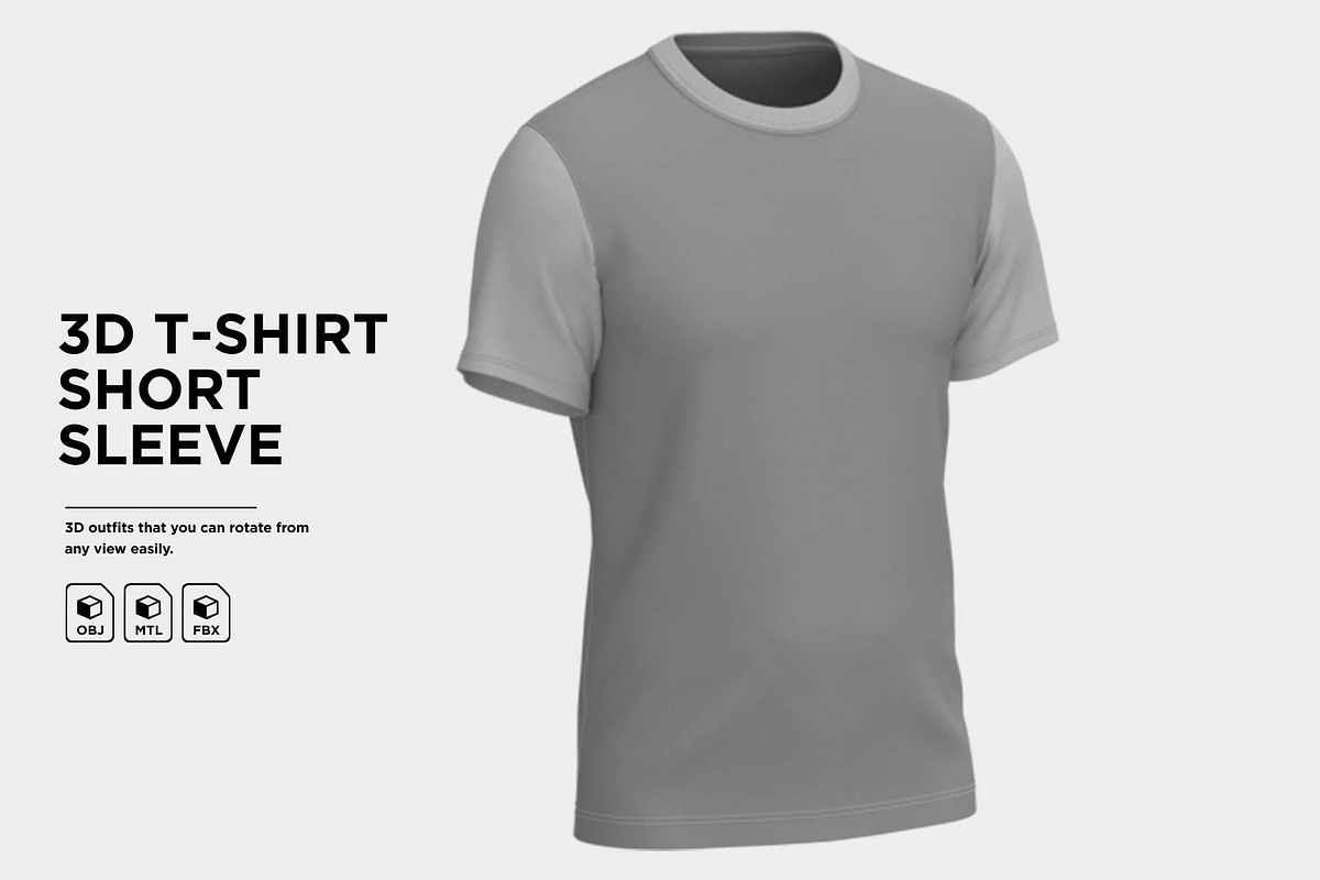 3D Model Men's T-Shirt Short, a Characters & Person 3D Model by 3D Resource (Photo 5 of 7)
