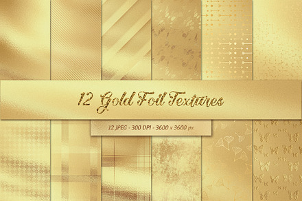 12 Gold Foil Textures